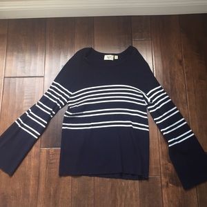 Bell Sleeve Striped Sweater